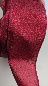 Wired Ribbon 2.5 Inches Wide on Spool Red with Sparkle Wired Edges - Picture 1 of 3