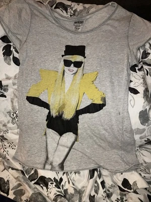 Lady Gaga T Shirt Size L Gray Short Sleeve Lady Gaga by Zapa TRF Graphic Tee - Image 1 of 4