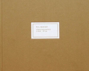 Mozart String Quartet in F Major K168 Sheet Music Henle Facsimile Hardcover Book - Picture 1 of 1
