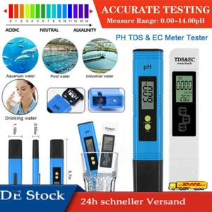 PH TDS&EC Wert Tester Wasser Messgerät Digital Messer Aquarium Pool Prüfer - Bild 1 von 18