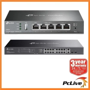 TP-Link ER605 VPN Router + ES220GMP Omada 20Port Managed Switch with 16-Port PoE - Picture 1 of 8