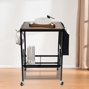 2 Tier Media Mobile Shelf DVD Tower Rack Game CD Display Organizer Stand Holder - Picture 1 of 15