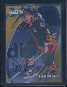 2002-03 Be A Player Signature Gold Autograph #12 Daniel Alfredsson On Card AUTO - Picture 1 of 2