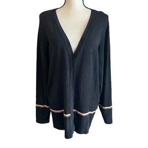 Alfani Cardigan Women’s Size 2X Black Long Sleeves Snap Front - Picture 1 of 5