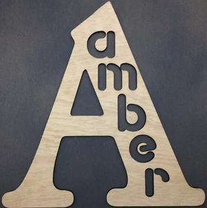 Large Wooden Letters And Name Cut Out Size 8" - 16"  Bedroom Decor Nursery Sign - Picture 1 of 3