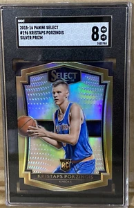 Kristaps Porzingis Panini Select Rookie 2015 Premier Level Silver Prizm #196 RC - Bild 1 von 11