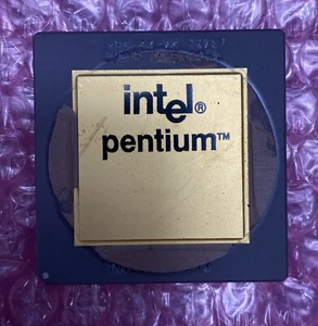 Intel SX957 / A80502-90 90MHz Ceramic Gold Vintage Processor / CPU - Photo 1/4