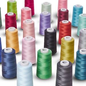 Keedil All Purpose Polyester Serger Sewing Thread - 3000 Yard Spool