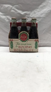 Vintage Six Pack Of Coca-Cola In Original Carrier Celebrating The Holidays - Picture 1 of 11