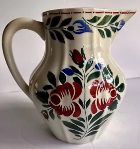 Antique Boch Freres La Louviére Porcelain Floral Pitcher Belgium 1920’s Marked - Picture 1 of 7