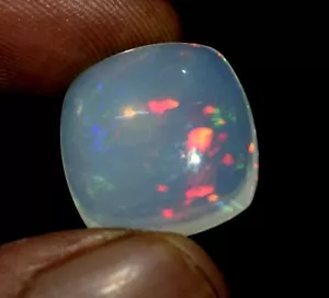 Opale etiope 100% naturale 11,60 ct quadrato Welo fuoco cabochon pietra preziosa sfusa - Foto 1 di 3