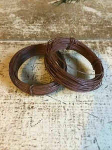 2 Rolls 24 Gauge Rust Rusty Wire Tin 100 Ft Primitive Holiday Craft Supplies - Picture 1 of 3