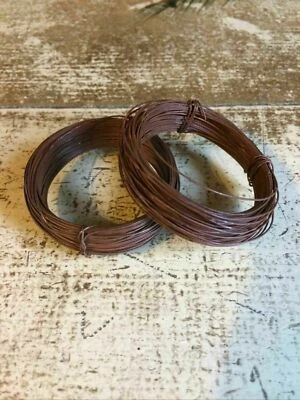 2 rollos de alambre oxidado calibre 24 estaño 100 pies suministros de artesanía navideña primitivos Foto 1 de 3