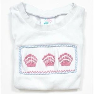 Stitchy Fish Shell Smocked Short Sleeve Shirt 5 - Picture 1 of 12