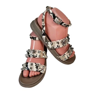Vince Camuto Women's Pealan Studded Sandals  Taupe Size 7 Namibia snake 848 - Picture 1 of 9
