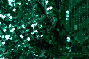 Paillettes 9 mm materiale tessuto 1 via allungate 130 cm larghe paillettes turchesi scintillanti - Foto 1 di 1