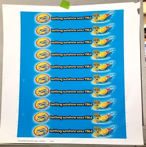 SunnyD Label Proof Preproduction Advertising Art Work 2009 Bottling Sunshine - Picture 1 of 8