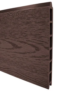 WPC Sichtschutzzaun Zaun Paneele Profil Brett chocolate Braun 183,6 x 21 x 2 cm - Bild 1 von 12