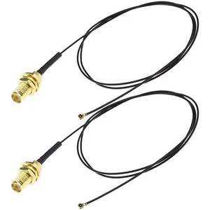 Lot de 2 câbles d'antenne IPEX 4 vers RP-SMA compatibles avec Intel AX200NGW ... - Photo 1/7