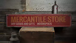 Mercantile Store, Custom Shop Location - Rustic Distressed Wood Sign - Picture 1 of 1