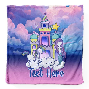 Castillo Sirena - Manta Bebé Personalizada Extra Suave Lujo - 75cm x 75cm - Imagen 1 de 7