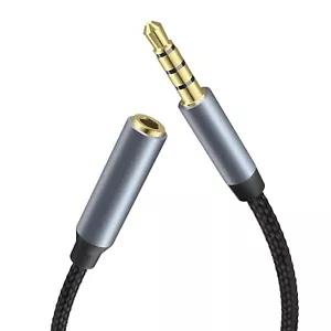 3.5 Mm Headphone Extension Cable, Male to Female Aux Cord Extender with Nylon Br - Picture 1 of 6