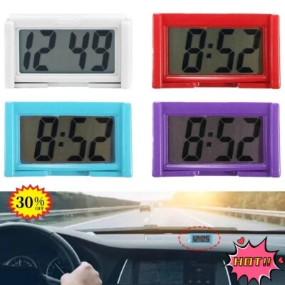 Digital LCD Elektronische Uhr Datum Zeit Kalender Tisch AutoDashboard Kleine Uhr - Bild 1 von 4