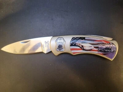 Cuchillo de Bolsillo Plegable Frost Cutlery Policía Aplicación de la Ley Borde Liso Bloqueo Foto 1 de 4