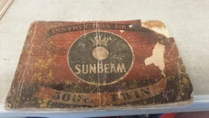 1949 ? SUNBEAM 500cc TWIN Motorcycle Original Instruction Book - Bild 1 von 4