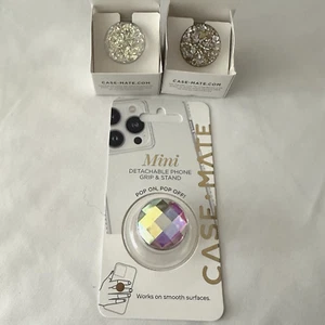 3 Case Mate Mini Detachable Phone Grip Twinkle Stardust Gold Soap Bubble Crysta - Photo 1 sur 14