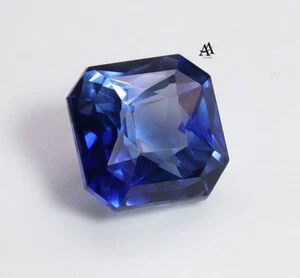 23.00 Ct Natural Rare Kashmir India Blue Sapphire Square Loose Unheated Gemstone - Picture 1 of 8