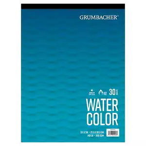 Grumbacher Watercolor Pad 9" x 12" 140lb./300GSM, 30 Paper Sheets - Picture 1 of 8