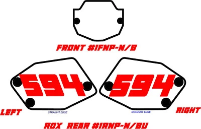 Rox Universal Snocross Number Plate WRAP KIT - Image 1 of 3