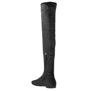 NEW GIUSEPPE ZANOTTI BONNY BLACK VELVET OVER THE KNEE BOOT SIZE UK 4 EU 37 - image 1 of 4