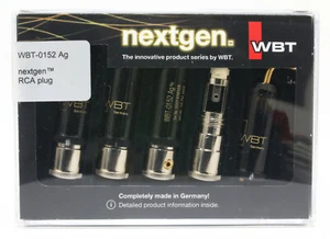 Genuino WBT 0152 0152AG plata RCA conector *4 piezas /1 juego - Imagen 1 de 9