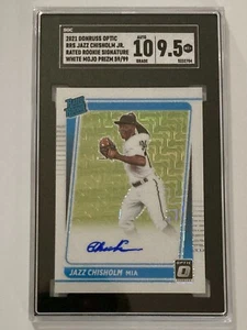2021 Donruss Optic Jazz Chisholm RC SGC 9.5 mit 10 Auto White Mojo Prizm /99 - Bild 1 von 2