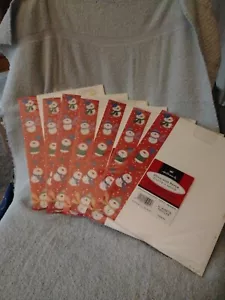 Premium Snowman Print Copy Paper 30 Count Invitation Memos, Quantity Of Seven. - Picture 1 of 7