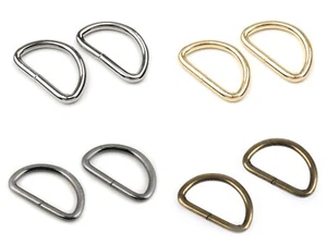 10 Halbringe - D-Ringe 4 mm - für 30mm Gurtband - 4-5 mm - versch. Farben - Bild 1 von 6