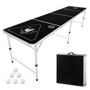 VEVOR 2.4 m Folding Beer Pong Tailgate Table Party Drinking Game Carrying Handle - Picture 1 of 12