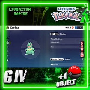 ✨ Kaiminus Totodile Shiny 6IV ✨Pokemon Legends ZA [SCHNELL 🚀🚀+++] - Bild 1 von 5