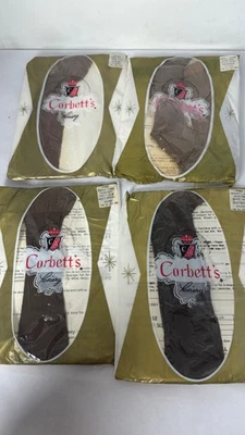 Lote de 4 Medias Vintage Corbetts Mujer Pantimedias Tacón Desnudo Marrón Taupetone Foto 1 de 4