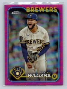 2024 Topps Chrome #103 Devin Williams Pink Refractors - Bild 1 von 2