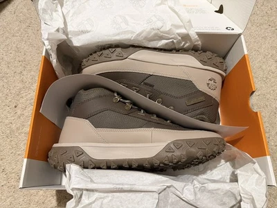 🔥Timberland Stivali Uomo Greenstride Motion 6 Mid Lace Taupe Beige UK9🔥 - Immagine 1 di 4