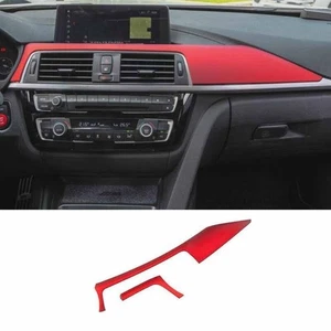 Centro para BMW Serie 3 4 GT M3 M4 2013~2019 Panel Rojo Mate Borde Consola Tablero - Imagen 1 de 9