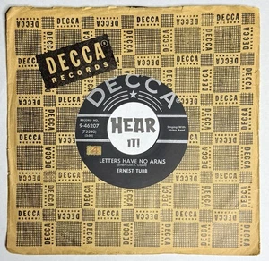 Twangy 50s Hillbilly 45 ERNEST TUBB I'll Take A Back Seat / Letters DECCA hear - Picture 1 of 3