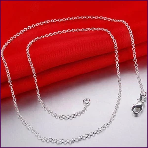 wholesale 5pcs/lot 925 Sterling Silver Chain necklace,Fashion Men/Women DIY - Picture 1 of 24