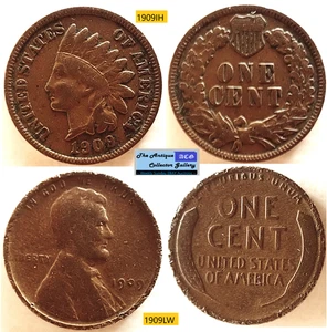 1909 US Twentieth Century Bronze Cents🪙Antique - Bild 1 von 6