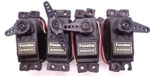 Futaba S3003 Servos quantity of 4 good condition + horns and mounts working fine - Picture 1 of 2