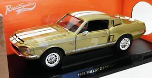 Road Signature 1/18 Scale Model Car 92168 - 1968 Shelby GT-500KR - Gold