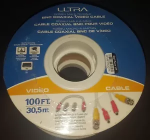 Ultra U12 41633 100 Fuß RG58/U Stecker auf Stecker BNC Koaxial Video Kabel - Bild 1 von 3